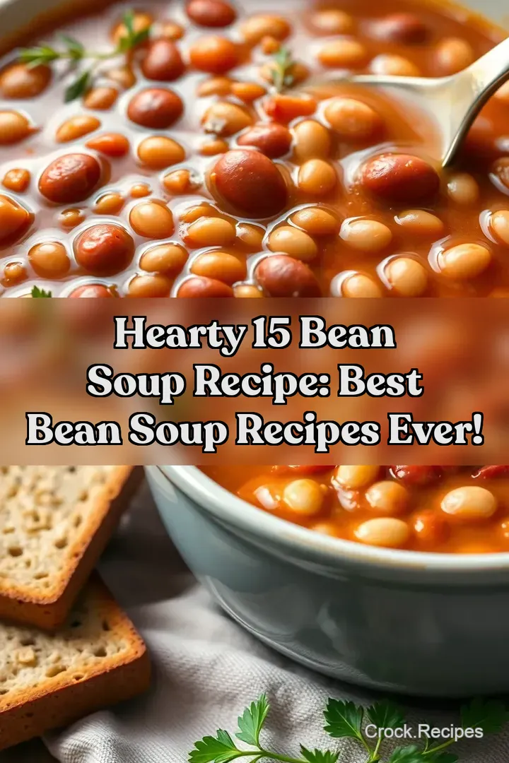 Hearty 15 Bean Soup Recipe: Best Bean Soup Recipes Ever!