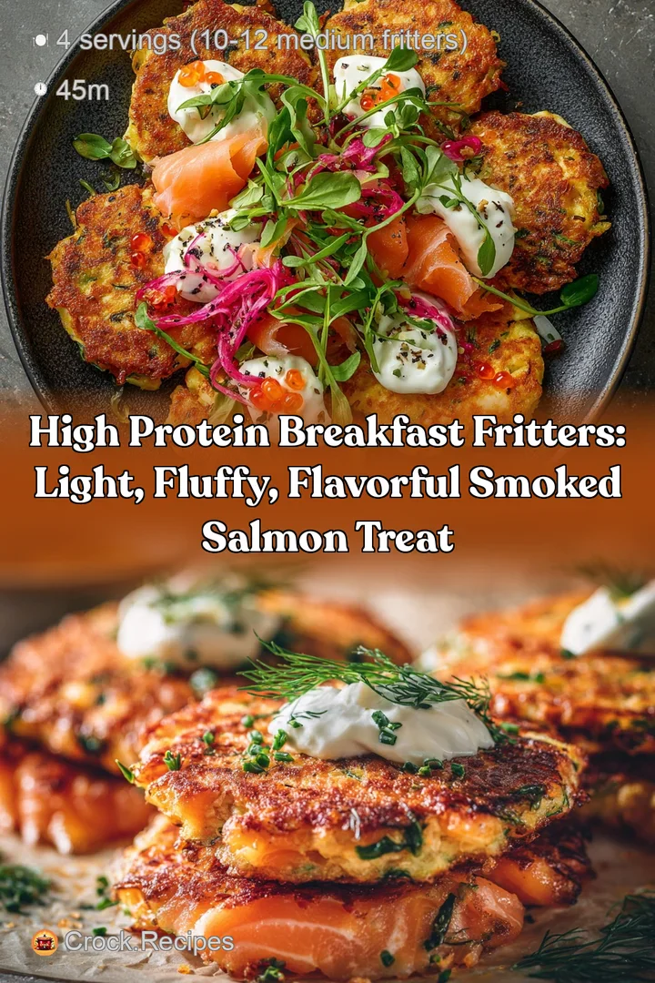High Protein Breakfast Fritters: Light Fluffy Flavorful Smoked Salmon Treat