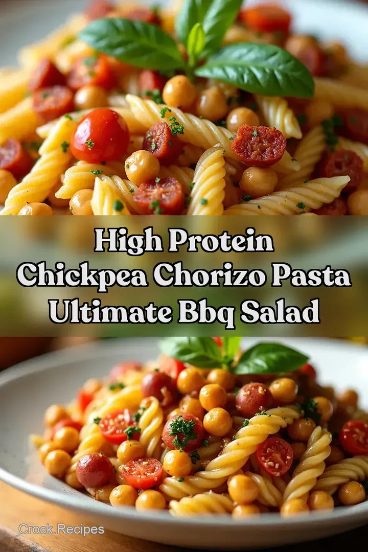 High Protein Chickpea Chorizo Pasta Ultimate BBQ Salad