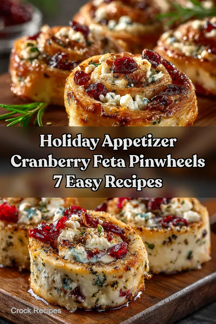 Holiday Appetizer Cranberry Feta Pinwheels 7 Easy Recipes