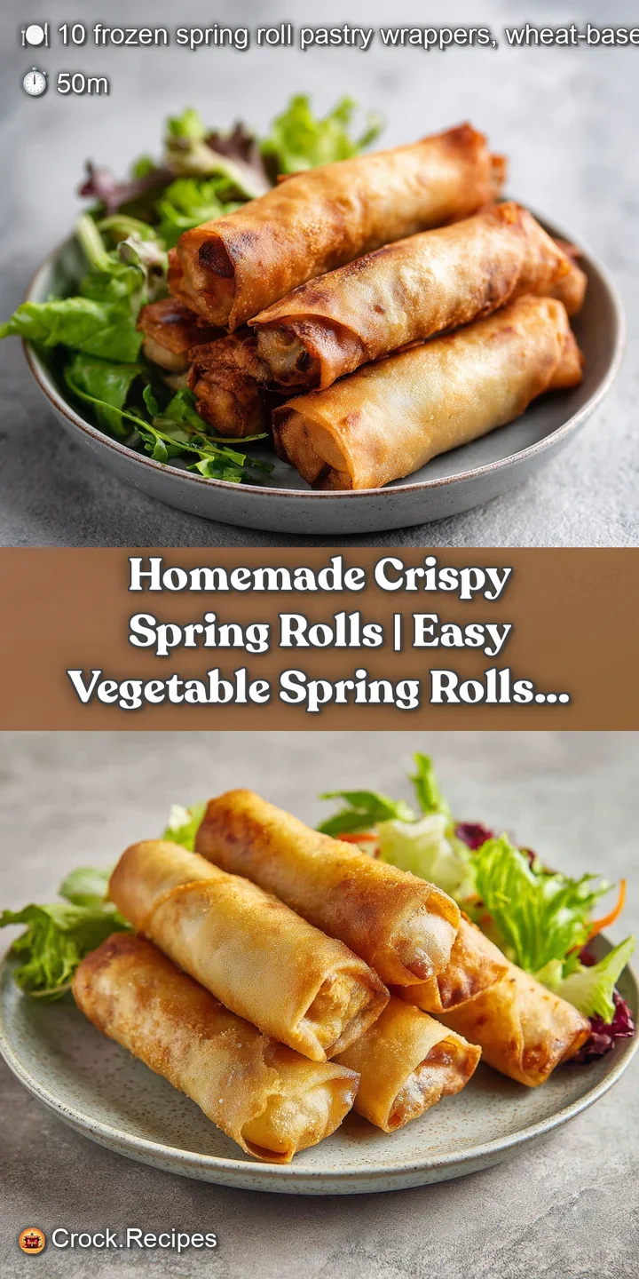 Close-up of a steaming hot spring roll, its golden-brown, bubbly wrapper slightly cracked, showing tender greens.