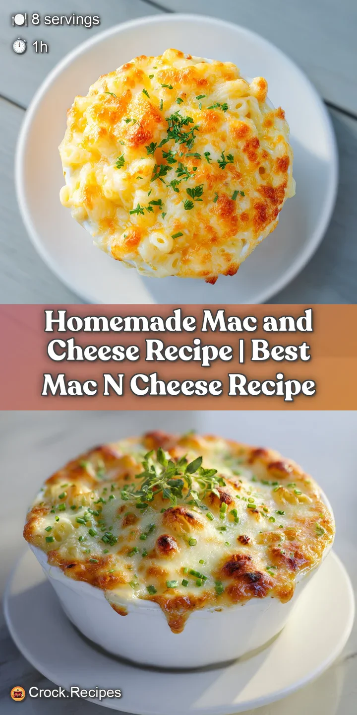 Close-up of tender pasta enveloped in a rich, molten cheese sauce with a delightful golden crust.