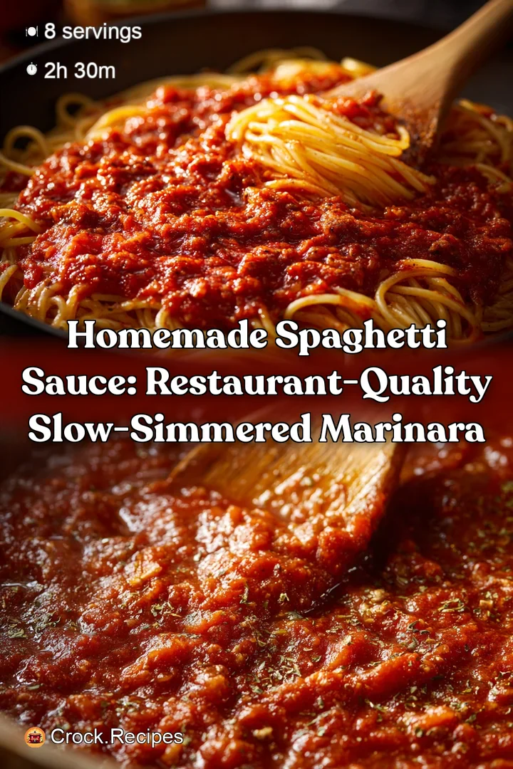 Homemade Spaghetti Sauce: Restaurant-Quality Slow-Simmered Marinara