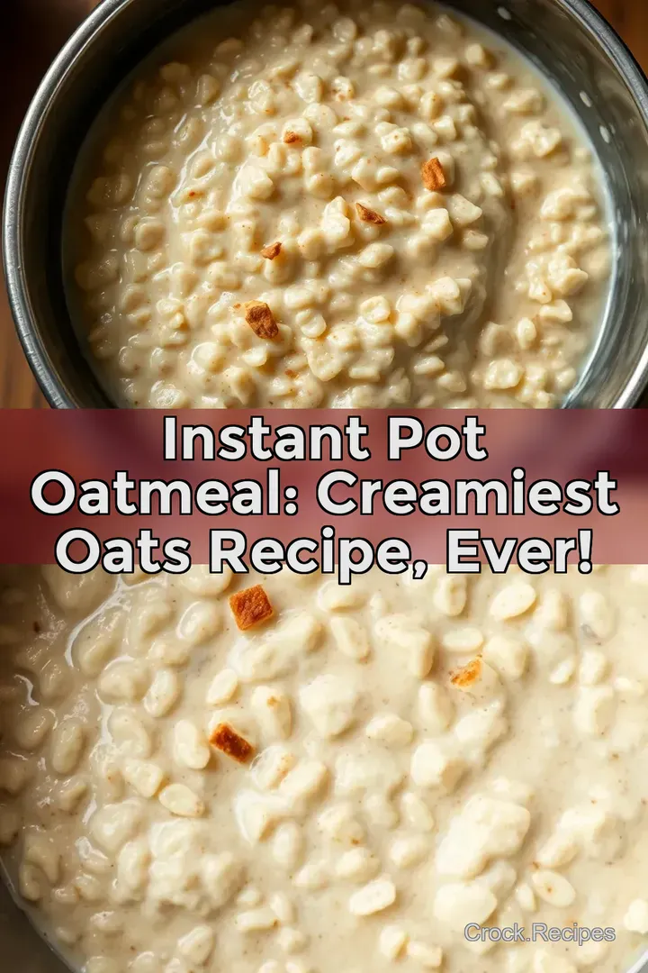 Instant Pot Oatmeal: Creamiest Oats Recipe Ever!