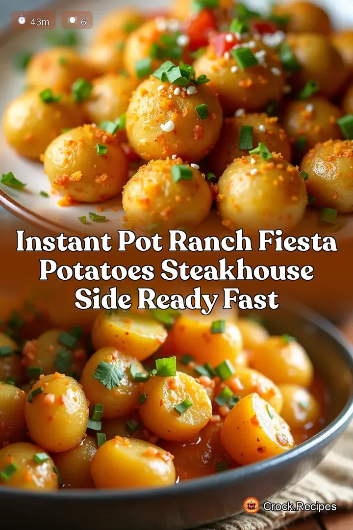 Instant Pot Ranch Fiesta Potatoes Steakhouse Side Ready Fast