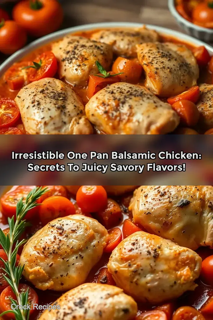 Irresistible One Pan Balsamic Chicken: Secrets to Juicy Savory Flavors!