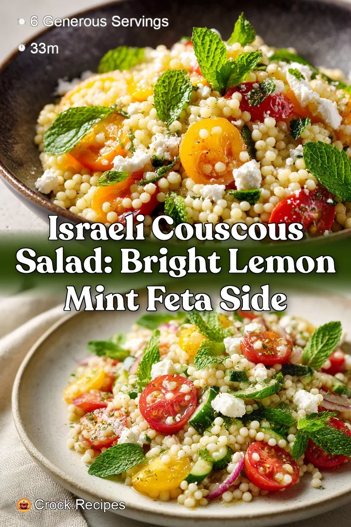 Israeli Couscous Salad: Bright Lemon Mint Feta Side