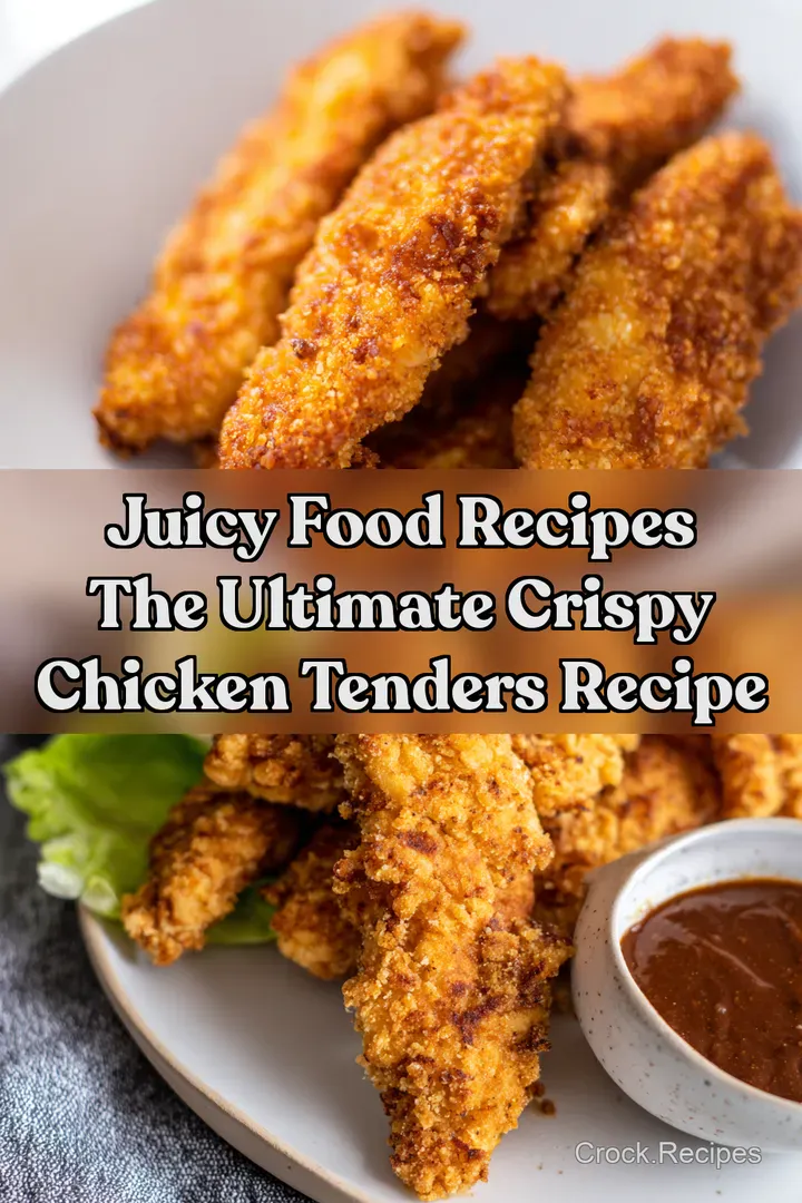 Juicy Food Recipes The Ultimate Crispy Chicken Tenders Recipe