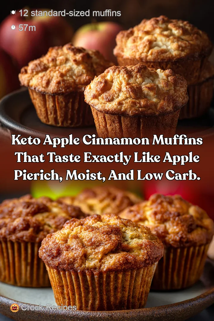 Keto Apple Cinnamon Muffins that taste exactly like apple pierich moist and low carb.