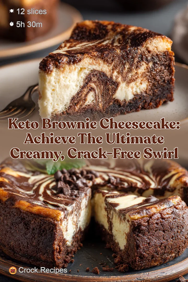Keto Brownie Cheesecake: Achieve the Ultimate Creamy Crack-Free Swirl