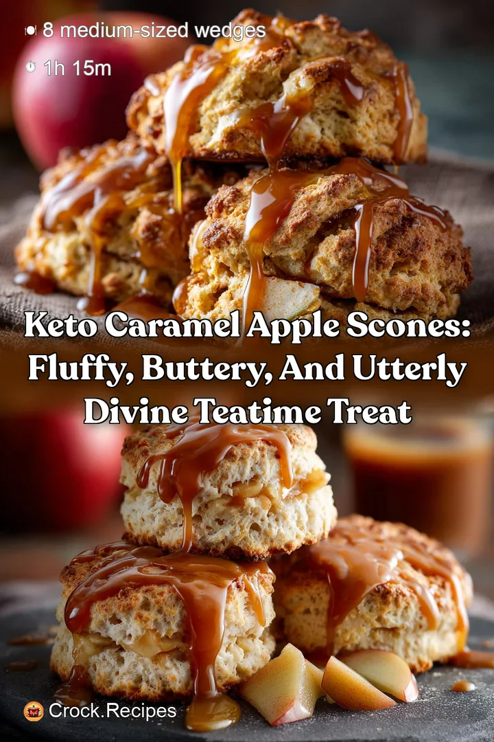 Keto Caramel Apple Scones: Fluffy Buttery and Utterly Divine Teatime Treat