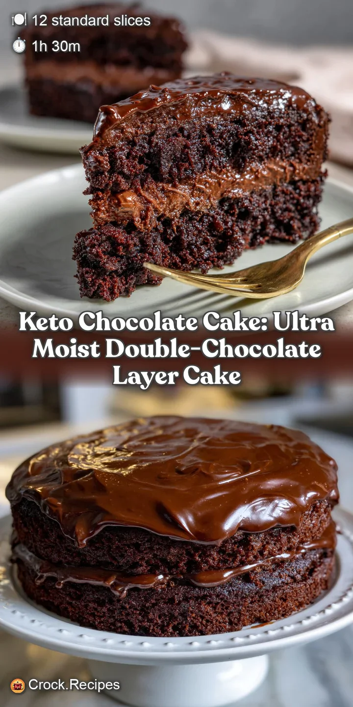 Keto Chocolate Cake: Ultra Moist Double-Chocolate Layer Cake