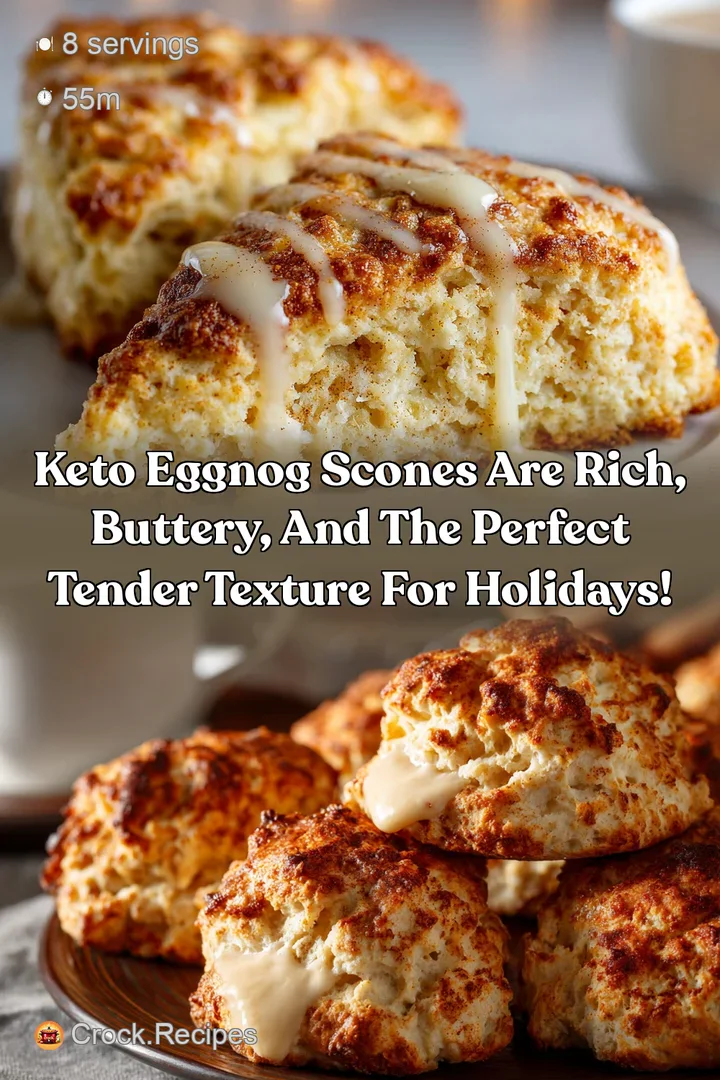 Keto Eggnog Scones are rich buttery and the perfect tender texture for holidays!
