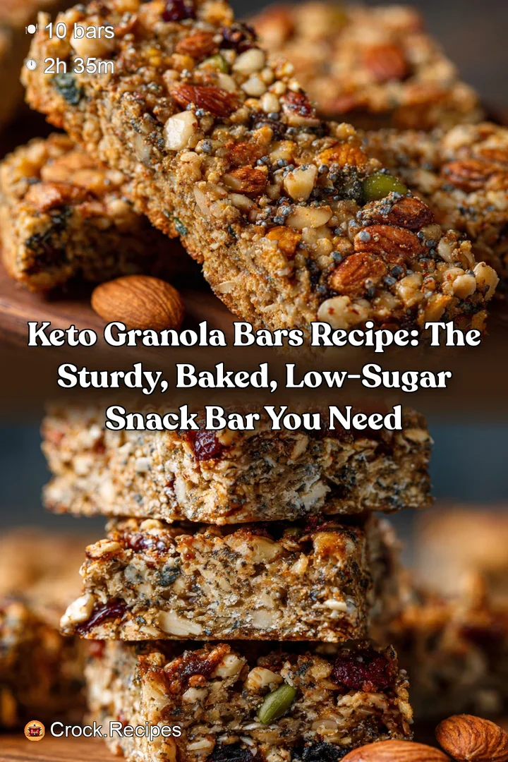 Keto Granola Bars Recipe: The Sturdy Baked Low-Sugar Snack Bar You Need