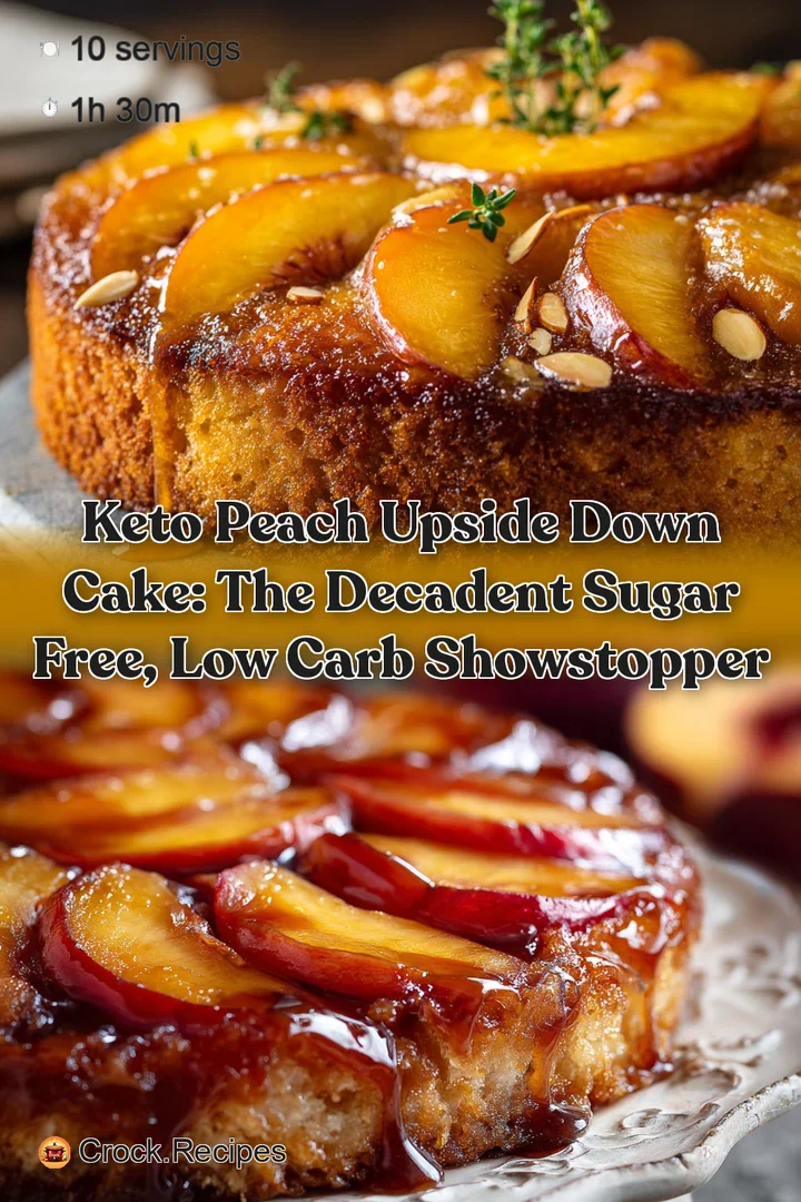 Keto Peach Upside Down Cake: The Decadent Sugar Free Low Carb Showstopper