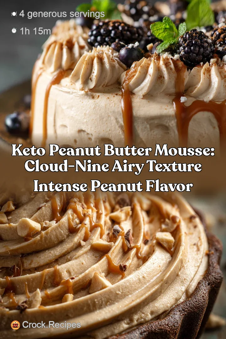 Keto Peanut Butter Mousse: Cloud-Nine Airy Texture Intense Peanut Flavor