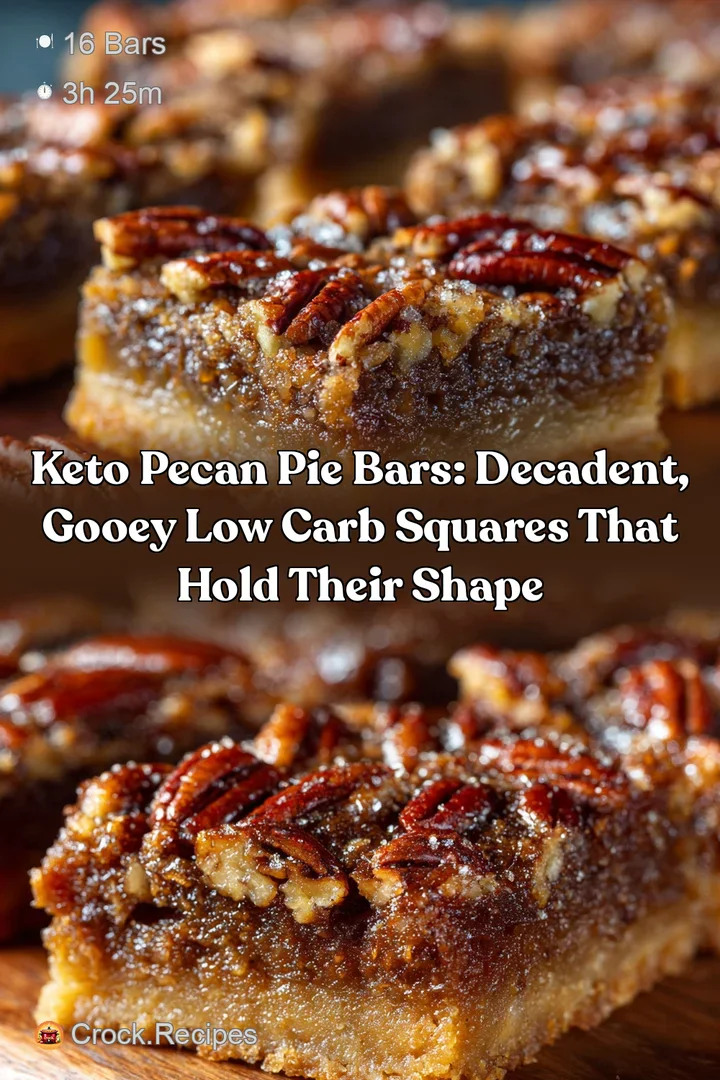 Keto Pecan Pie Bars: Decadent Gooey Low Carb Squares that Hold Their Shape