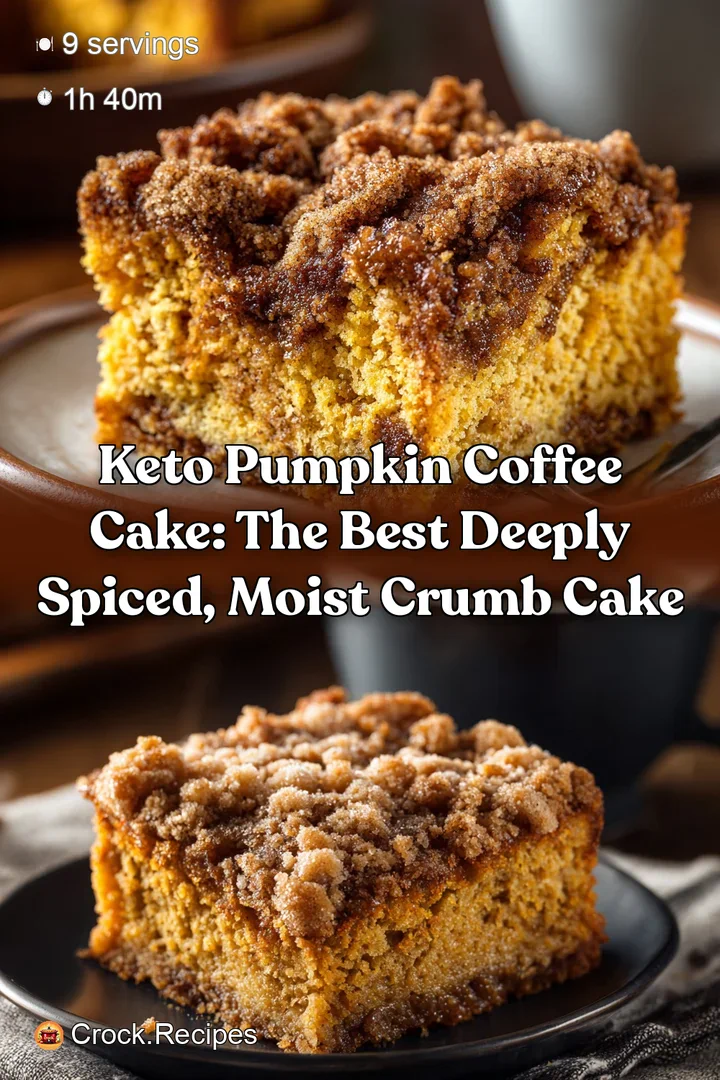 Keto Pumpkin Coffee Cake: The Best Deeply Spiced Moist Crumb Cake