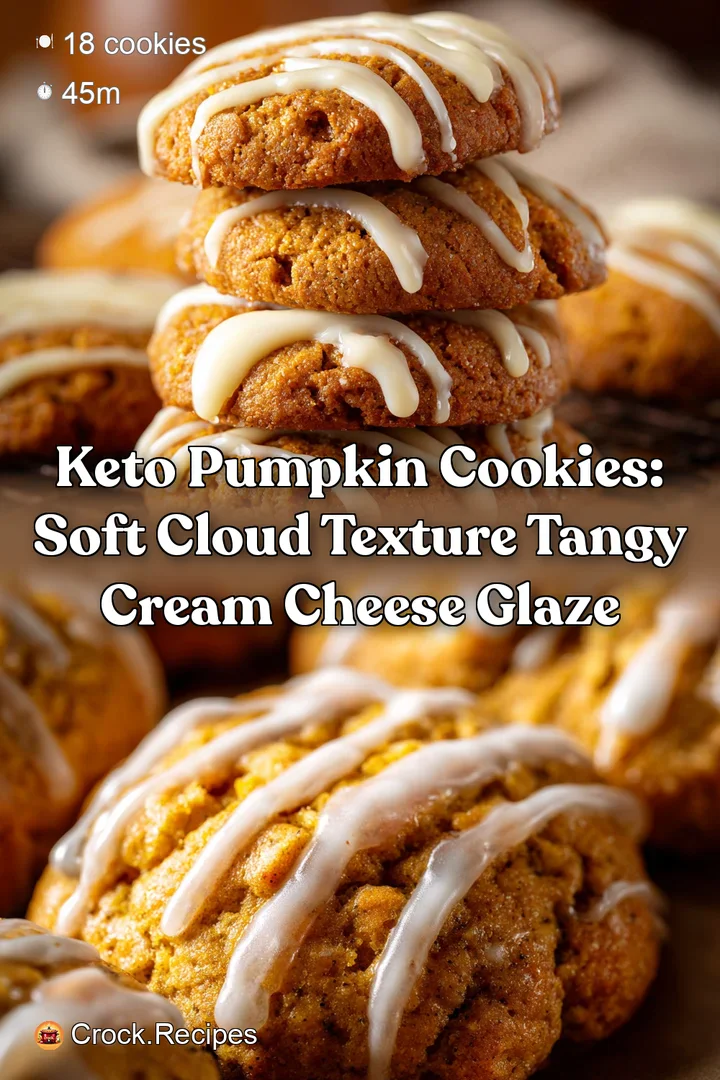 Keto Pumpkin Cookies: Soft Cloud Texture Tangy Cream Cheese Glaze