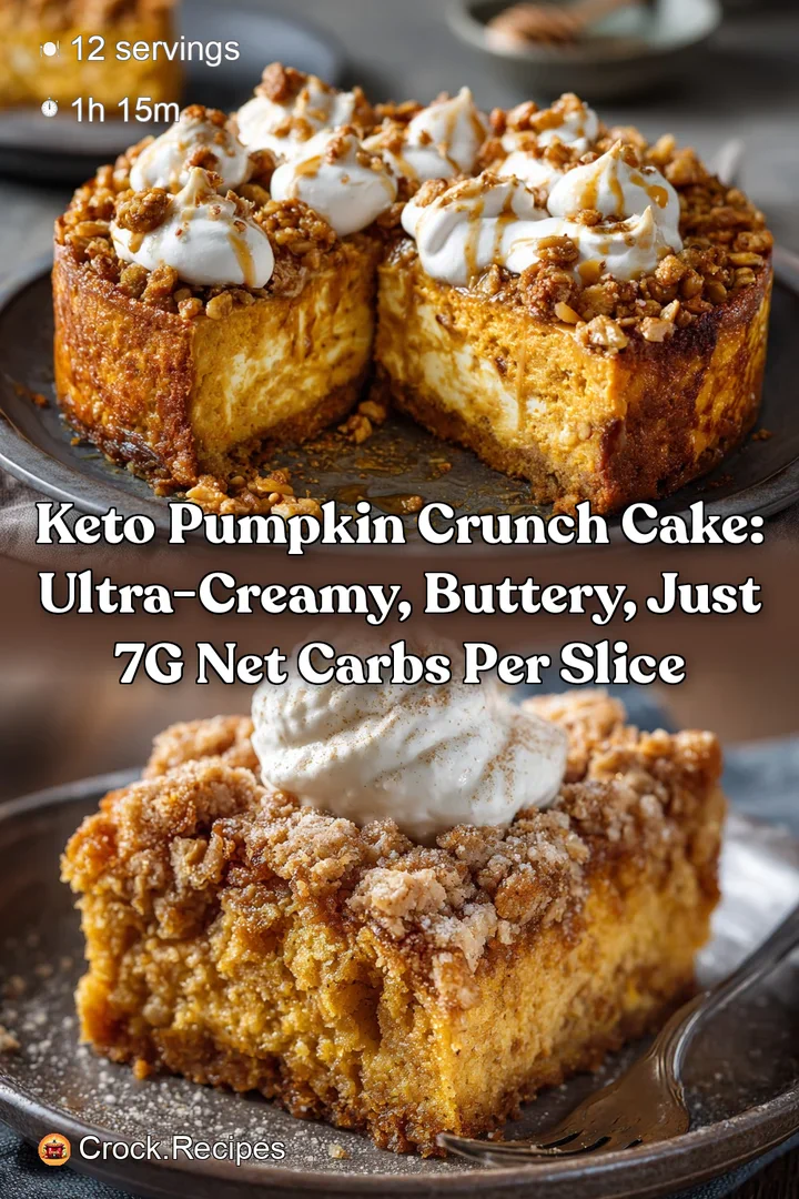 Keto Pumpkin Crunch Cake: Ultra-Creamy Buttery Just 7g Net Carbs Per Slice