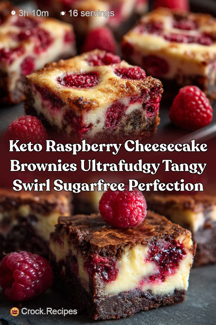 Keto Raspberry Cheesecake Brownies UltraFudgy Tangy Swirl SugarFree Perfection