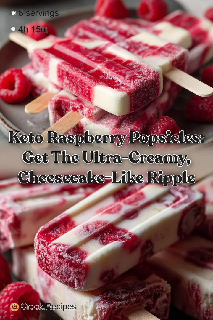 Keto Raspberry Popsicles: Get the Ultra-Creamy Cheesecake-Like Ripple