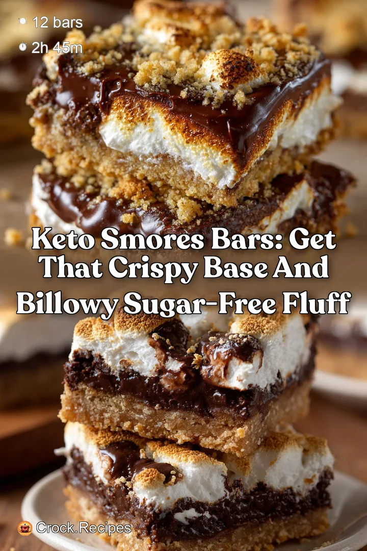 Keto Smores Bars: Get that Crispy Base and Billowy Sugar-Free Fluff