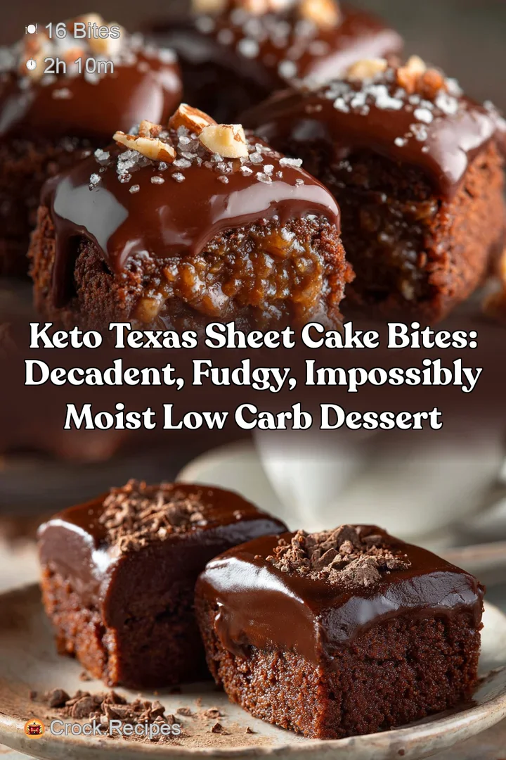 Keto Texas Sheet Cake Bites: Decadent Fudgy Impossibly Moist Low Carb Dessert