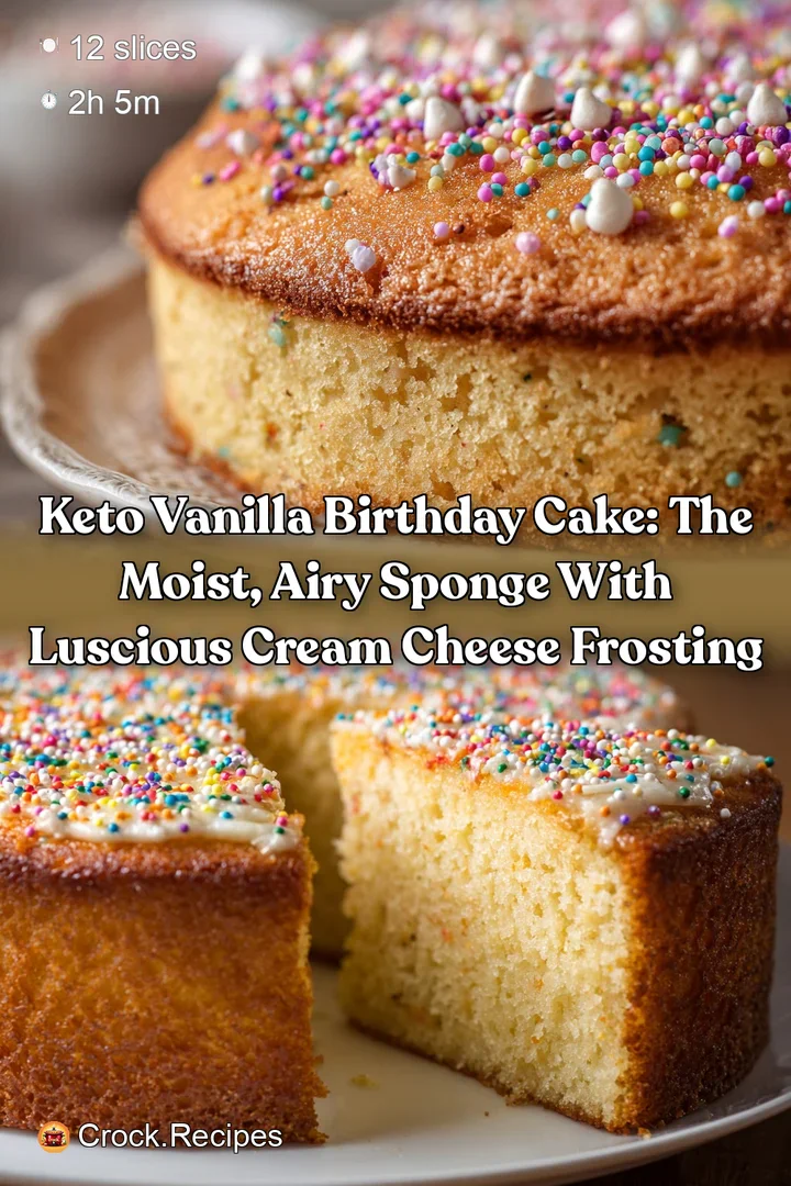 Keto Vanilla Birthday Cake: The Moist Airy Sponge with Luscious Cream Cheese Frosting