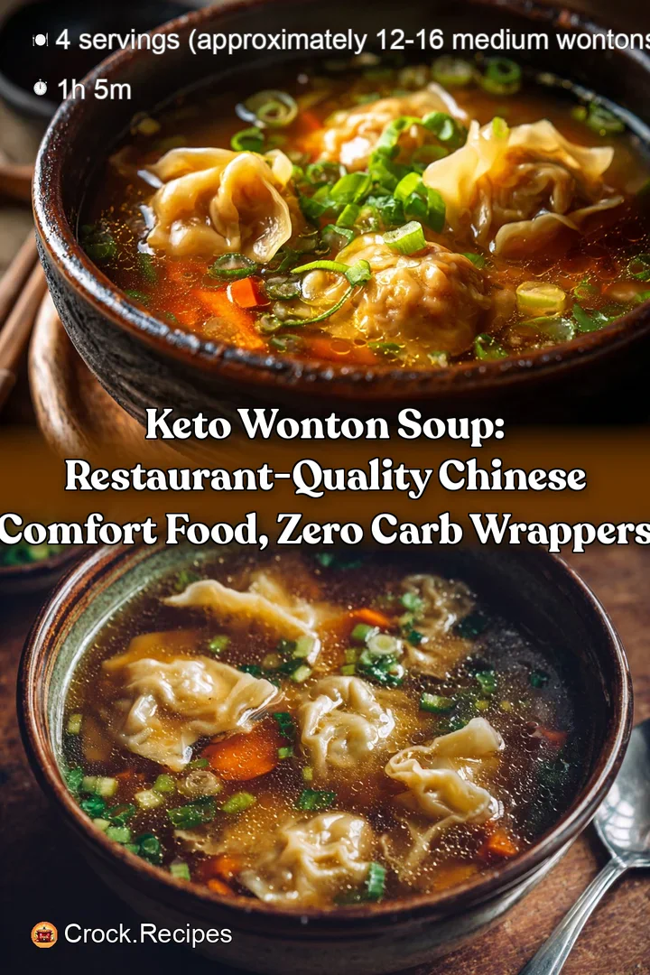 Keto Wonton Soup: Restaurant-Quality Chinese Comfort Food Zero Carb Wrappers