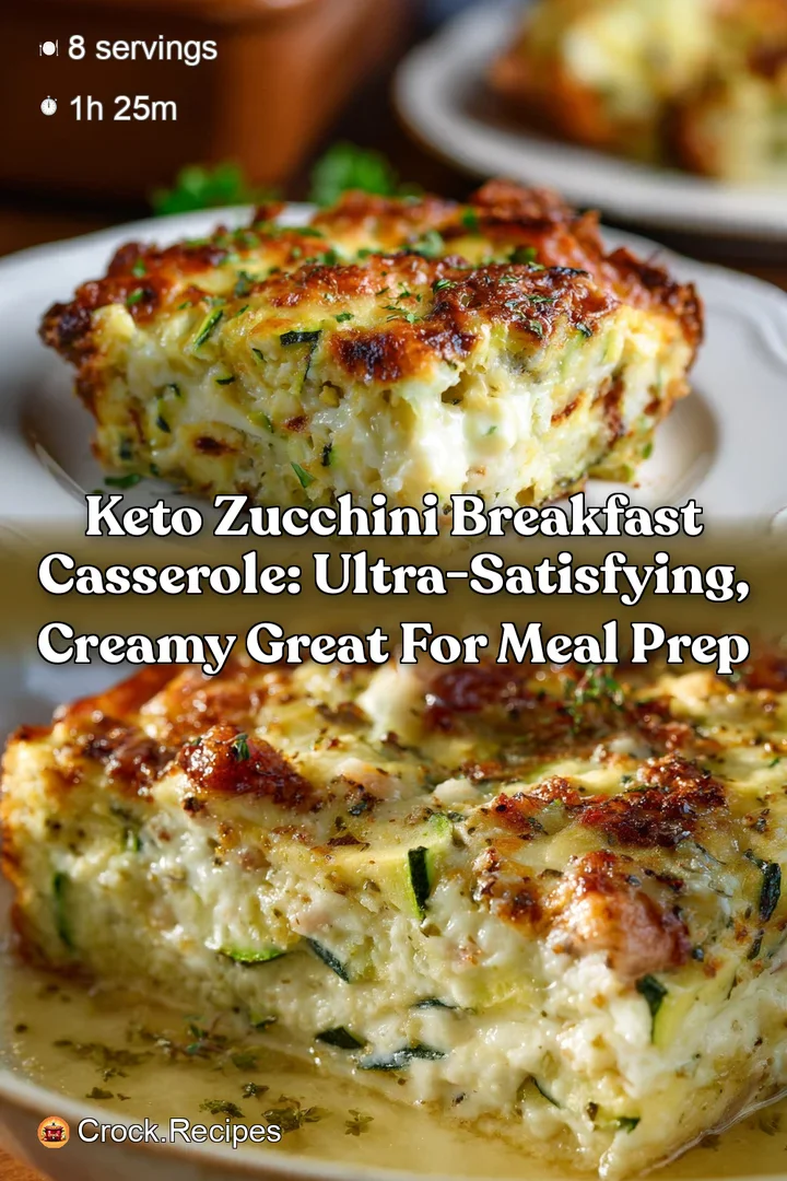 Keto Zucchini Breakfast Casserole: Ultra-Satisfying Creamy Great for Meal Prep
