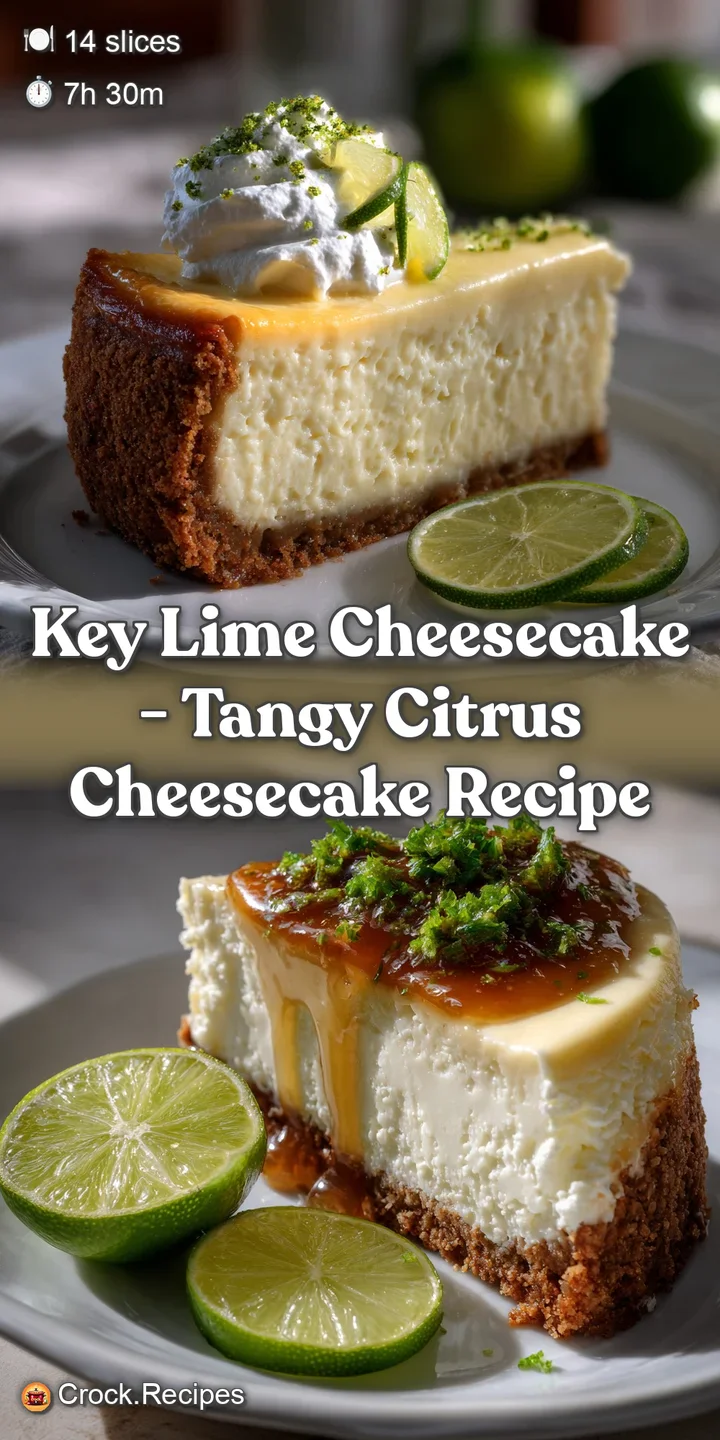 Key Lime Cheesecake - Tangy Citrus Cheesecake Recipe