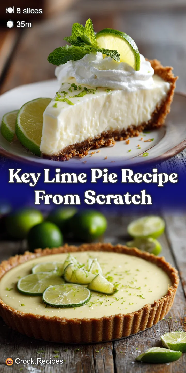 Creamy, pale green key lime pie close-up; graham cracker crust details with a tempting, tangy filling.