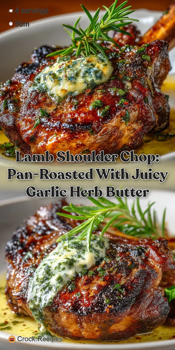 Lamb Shoulder Chop: Pan-Roasted with Juicy Garlic Herb Butter