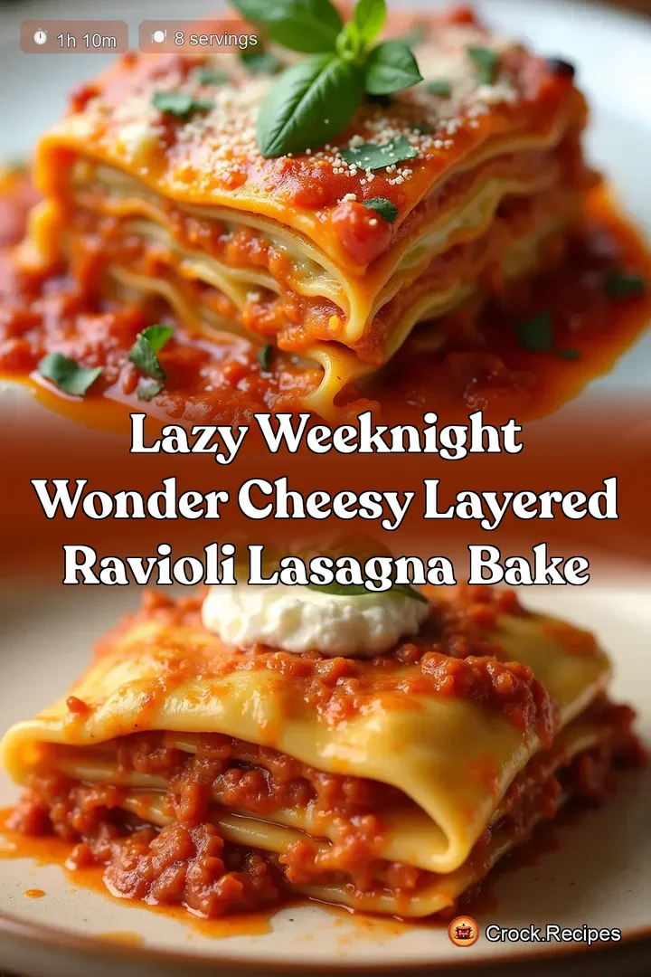 Lazy Weeknight Wonder Cheesy Layered Ravioli Lasagna Bake