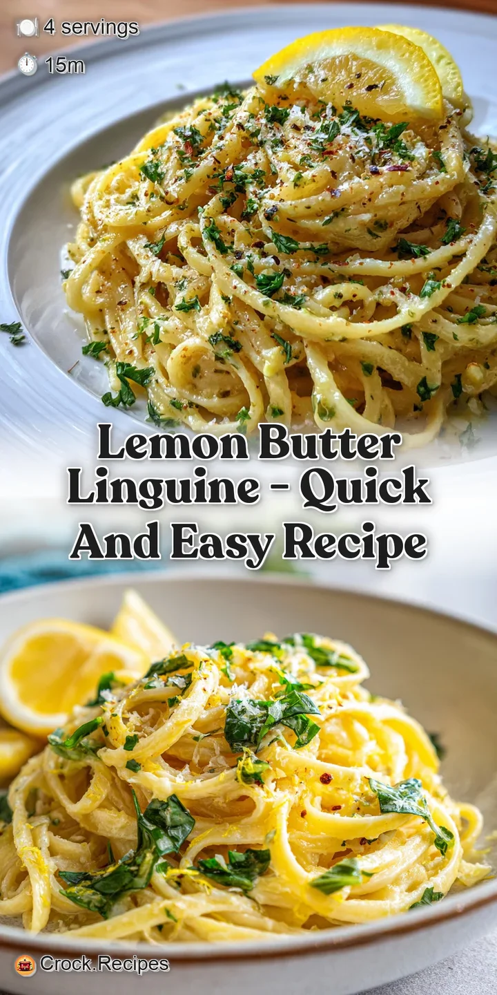 Close-up of creamy linguine with vibrant green herbs and flecks of lemon zest, steaming slightly and glistening in the light.