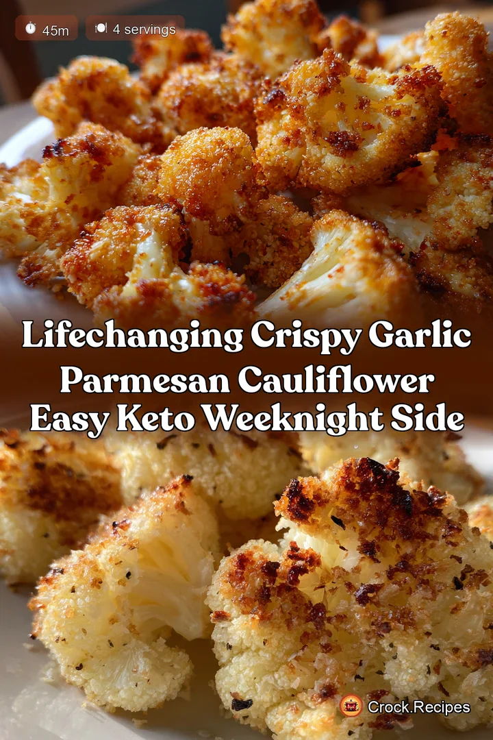 LifeChanging Crispy Garlic Parmesan Cauliflower Easy Keto Weeknight Side