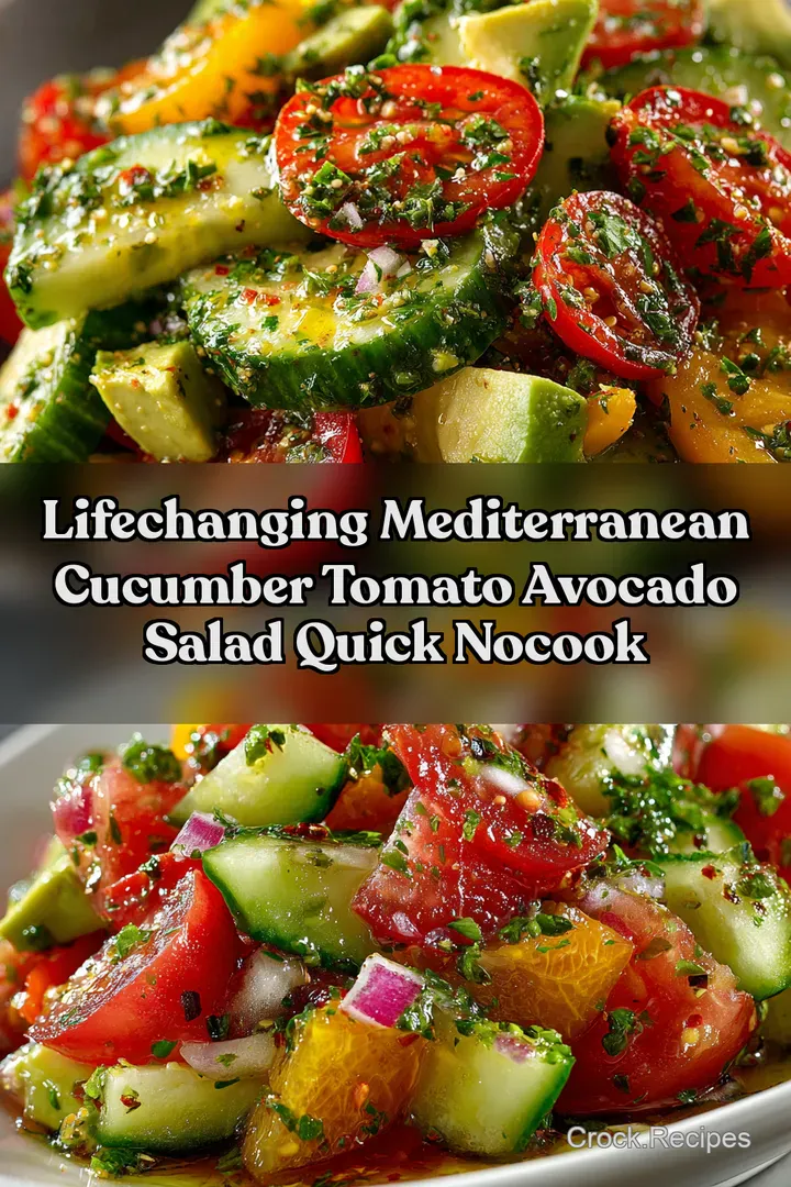 LifeChanging Mediterranean Cucumber Tomato Avocado Salad Quick NoCook