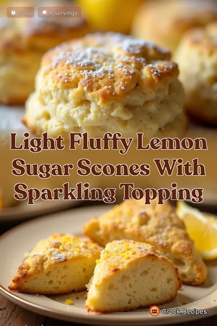 Light Fluffy Lemon Sugar Scones with Sparkling Topping