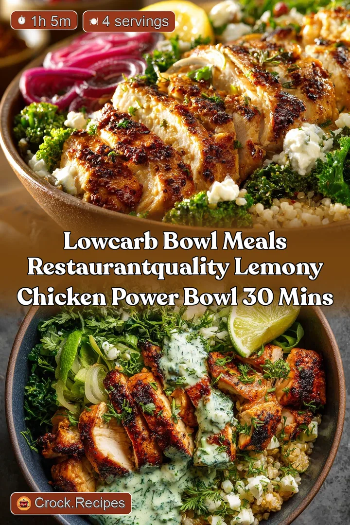 LowCarb Bowl Meals RestaurantQuality Lemony Chicken Power Bowl 30 Mins