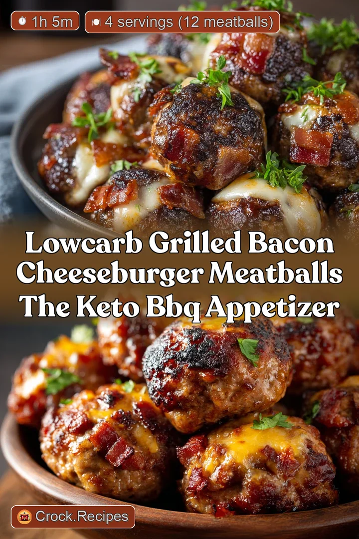 LowCarb Grilled Bacon Cheeseburger Meatballs The Keto BBQ Appetizer