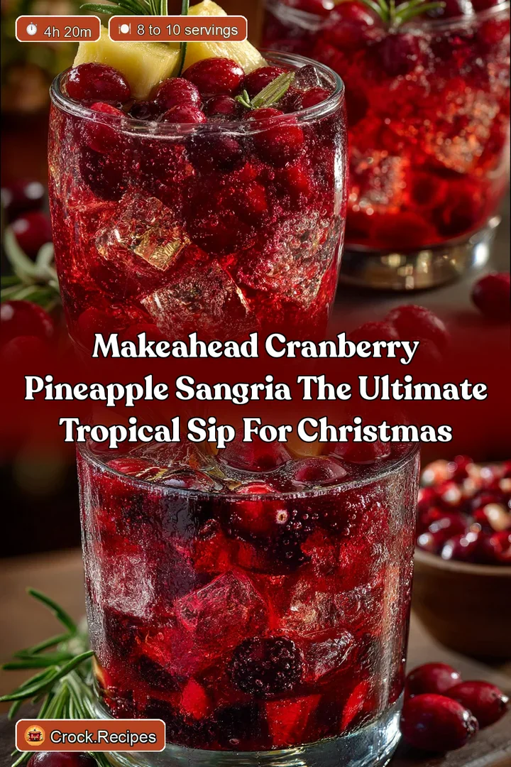 MakeAhead Cranberry Pineapple Sangria The Ultimate Tropical Sip for Christmas