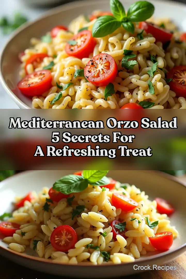 Mediterranean Orzo Salad 5 Secrets For A Refreshing Treat