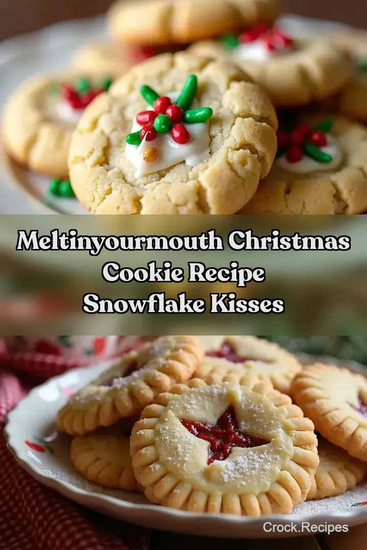 MeltInYourMouth Christmas Cookie Recipe Snowflake Kisses