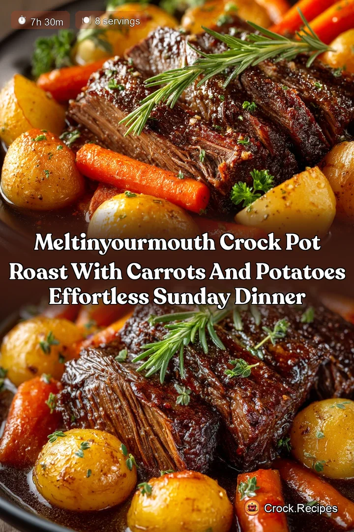 MeltinYourMouth Crock Pot Roast with Carrots and Potatoes Effortless Sunday Dinner