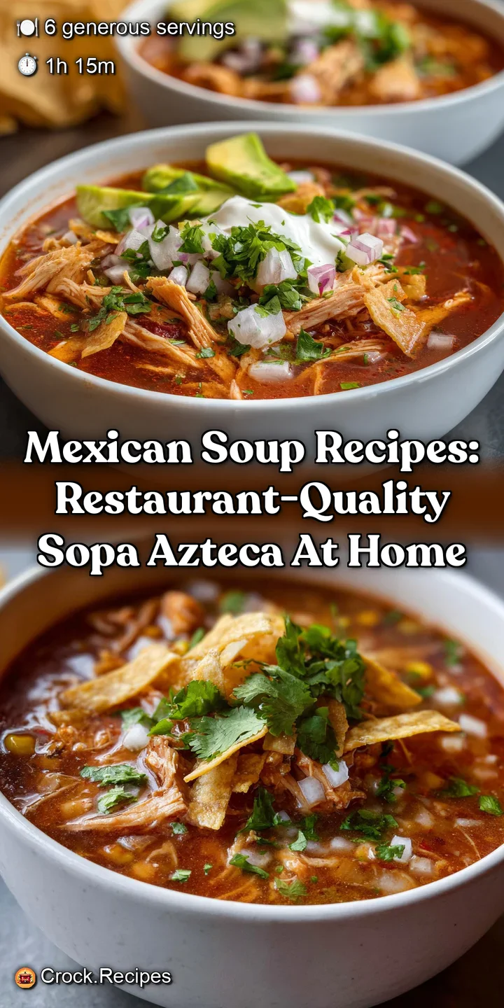 Mexican Soup Recipes: Restaurant-Quality Sopa Azteca at Home