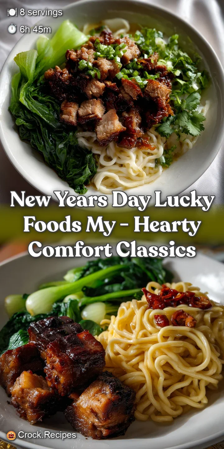 Close-up of succulent braised pork, showcasing its tender texture. The rich sauce glistens, surrounded by colorful, tender...