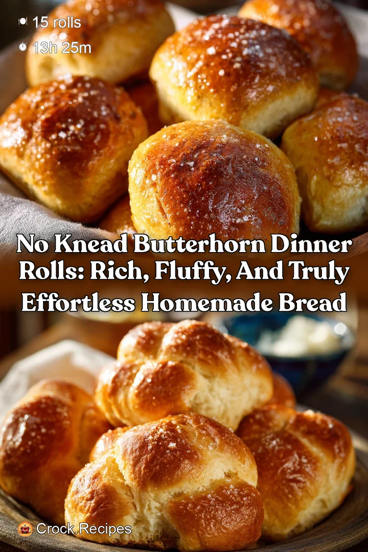 No Knead Butterhorn Dinner Rolls: Rich Fluffy and Truly Effortless Homemade Bread
