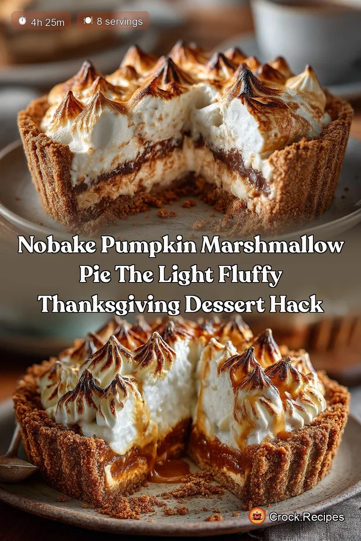 NoBake Pumpkin Marshmallow Pie The Light Fluffy Thanksgiving Dessert Hack