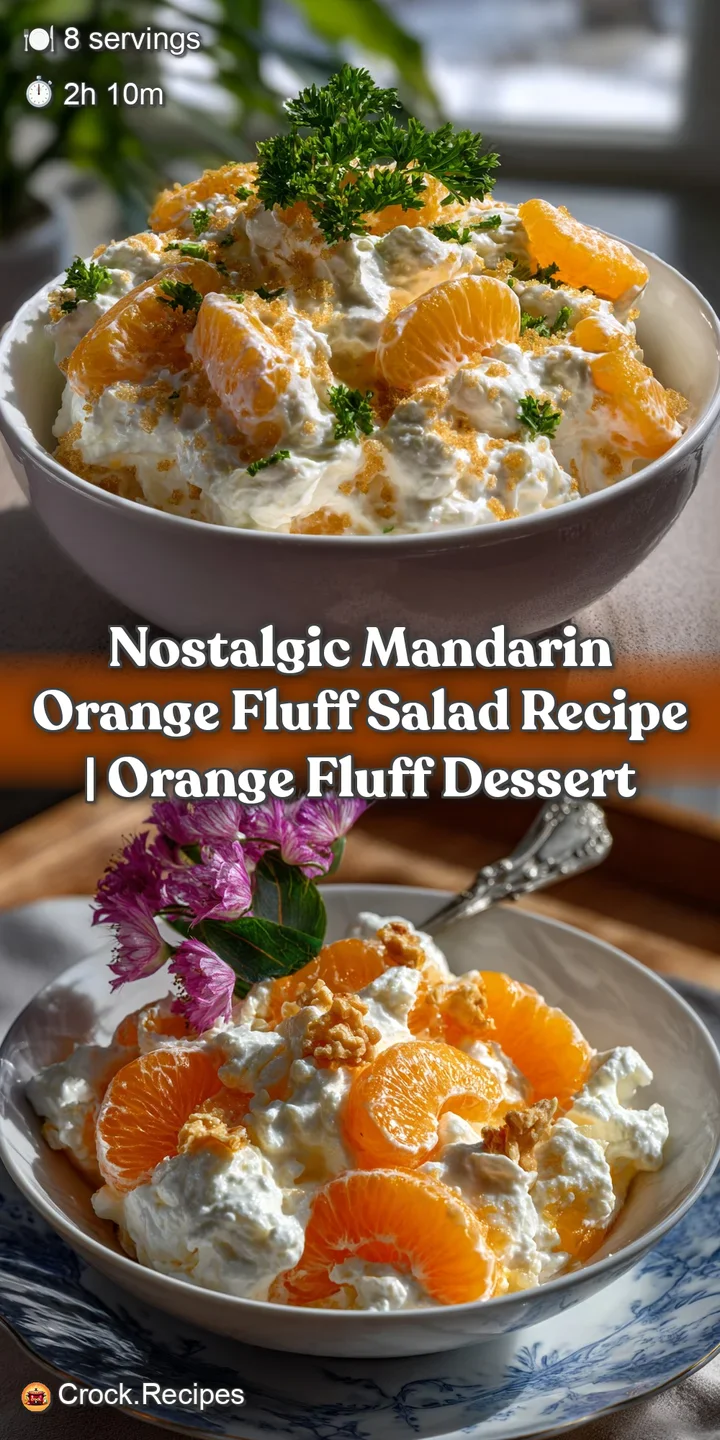 Nostalgic Mandarin Orange Fluff Salad Recipe | Orange Fluff Dessert